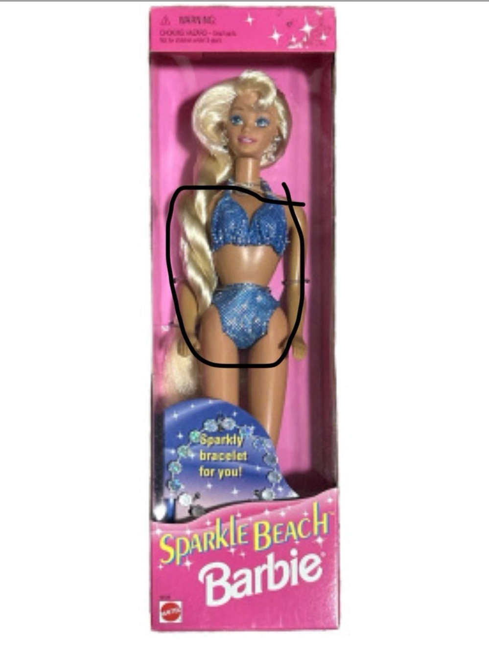 Mattel Barbie Sparkle Beach Blue Replacement Bikini